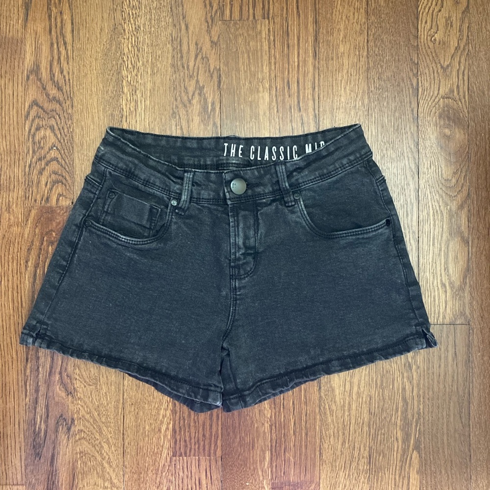 Black Denim Shorts